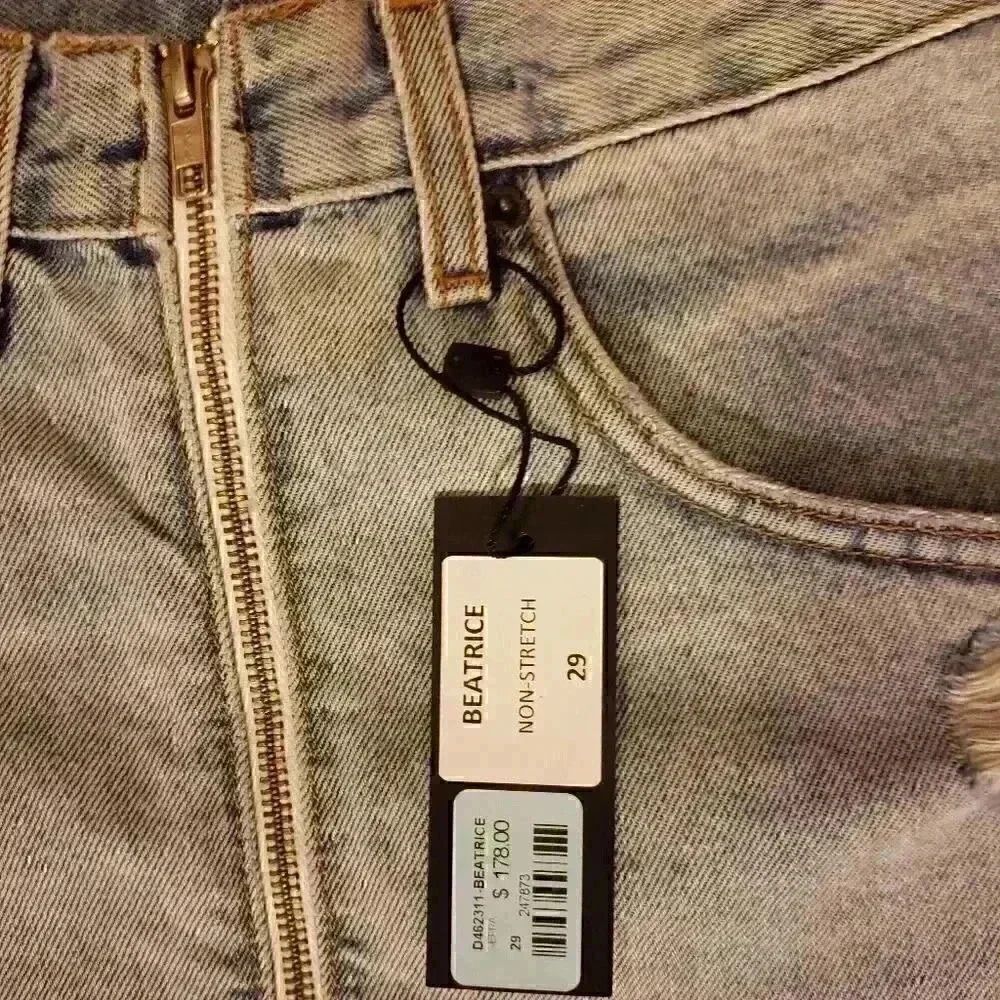 Carmar Beatrice Distressed Denim Skirt Size 29 - Picture 5 of 6